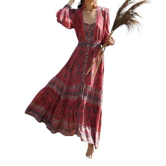 Tulle & Batiste Shanaya Gown Maxi Dress $269  Sz M - Picture 1 of 7